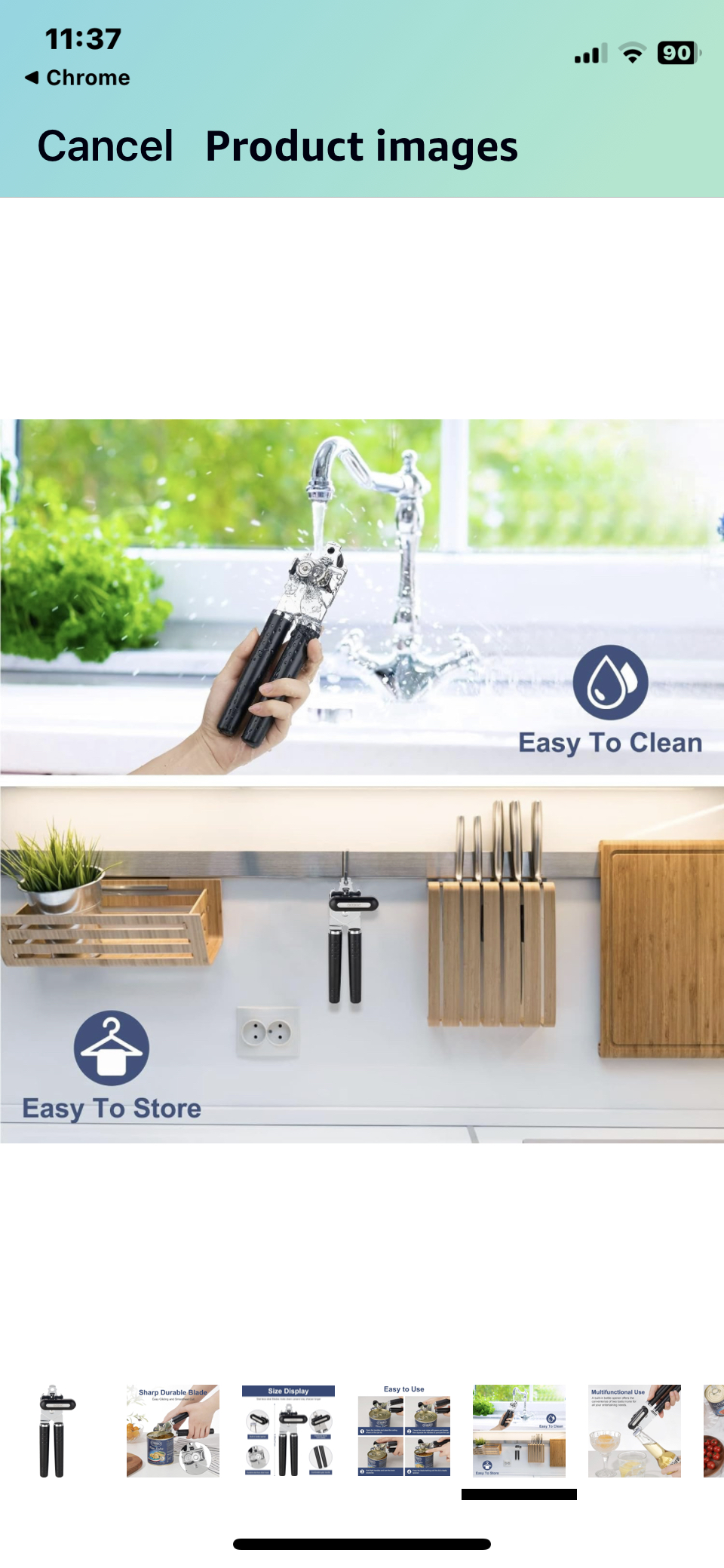 Can Opener, Manual Can Opener Kitchen Durable Stainless Steel image indicator(6)