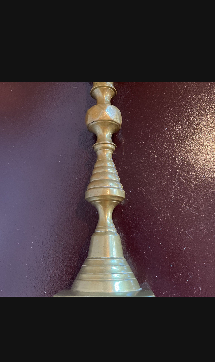 Antique Brass Candle Holders - photo 2