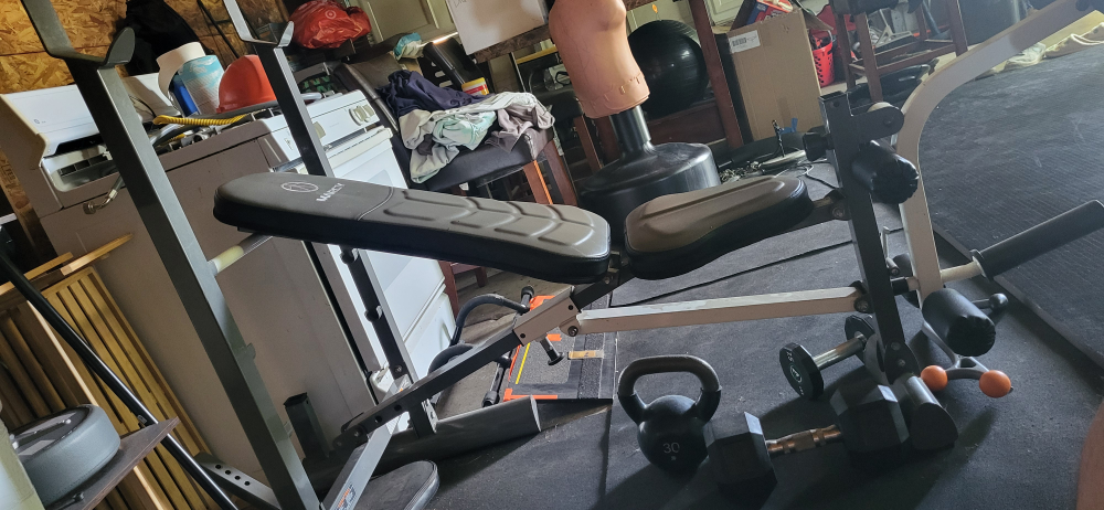 weight bench, used. $40 bucks. bar not included. thumbnail