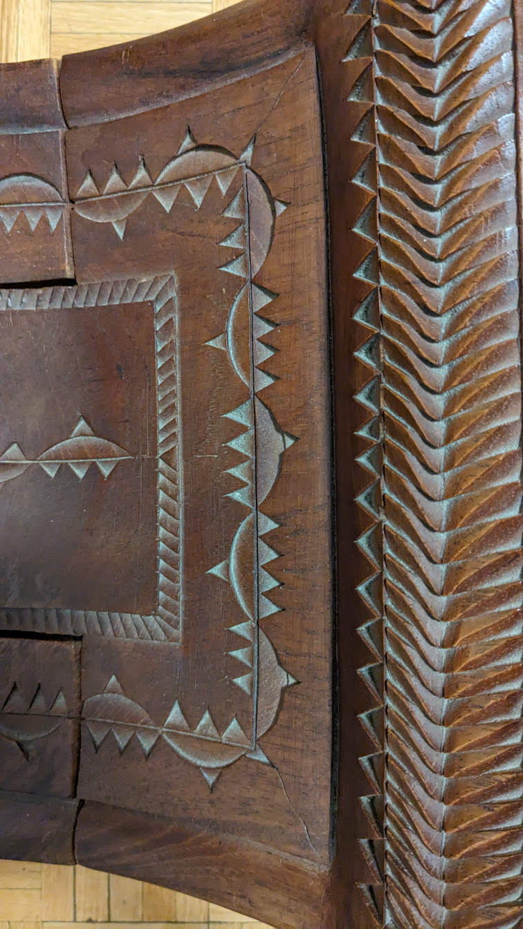 Suriname Marron Wood Carved Chair image indicator(3)