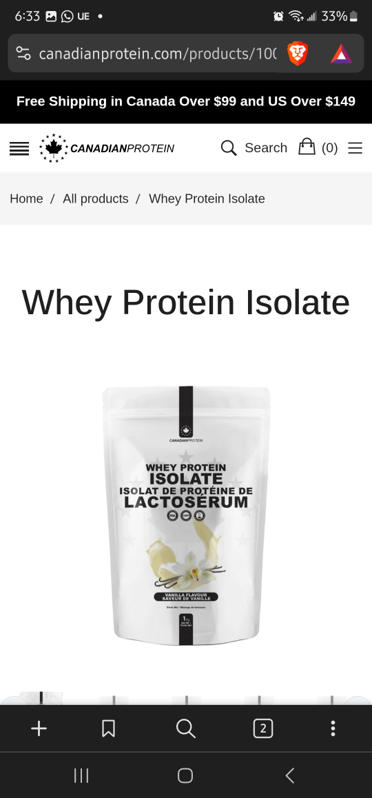 🧡100% whey protein isolate: CanadianProtein thumbnail