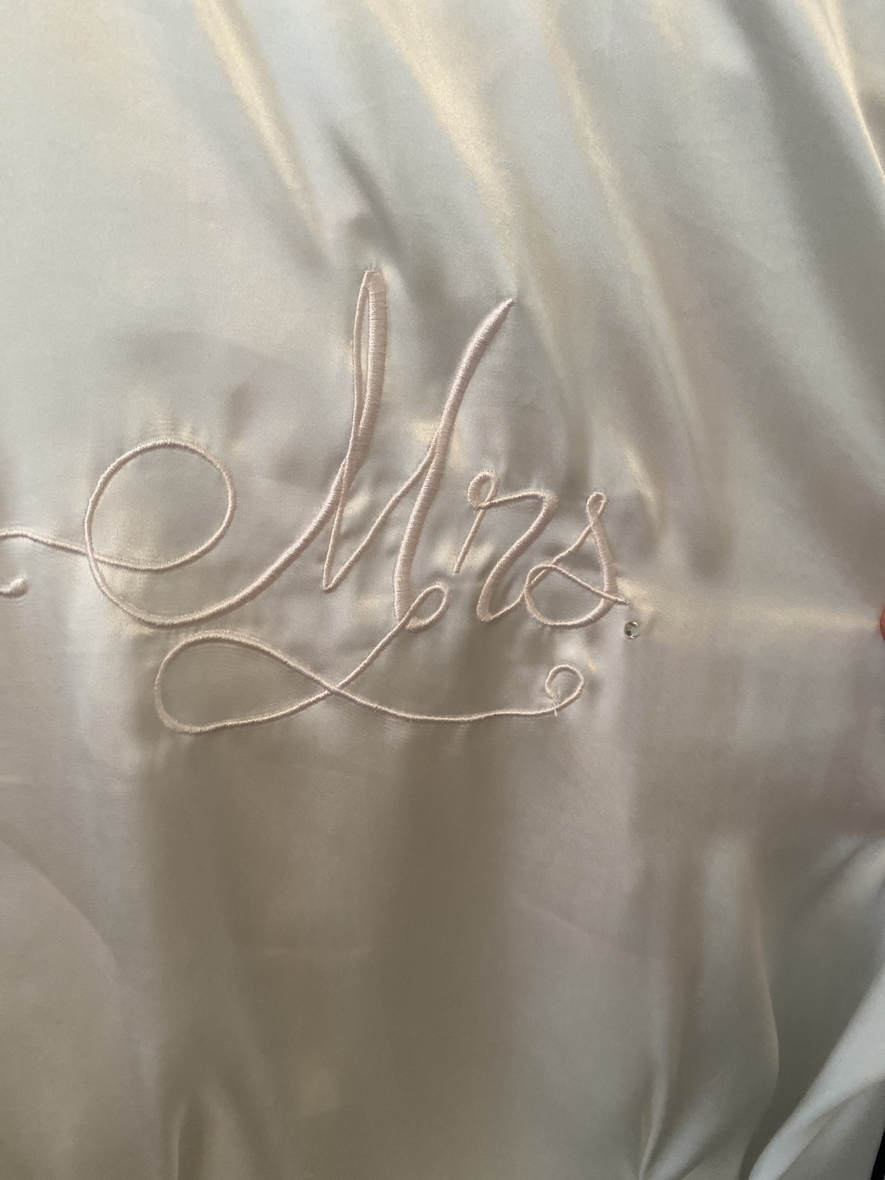 “Mrs” with diamanté next to Mrs . Bridal night gown and robe - photo 5