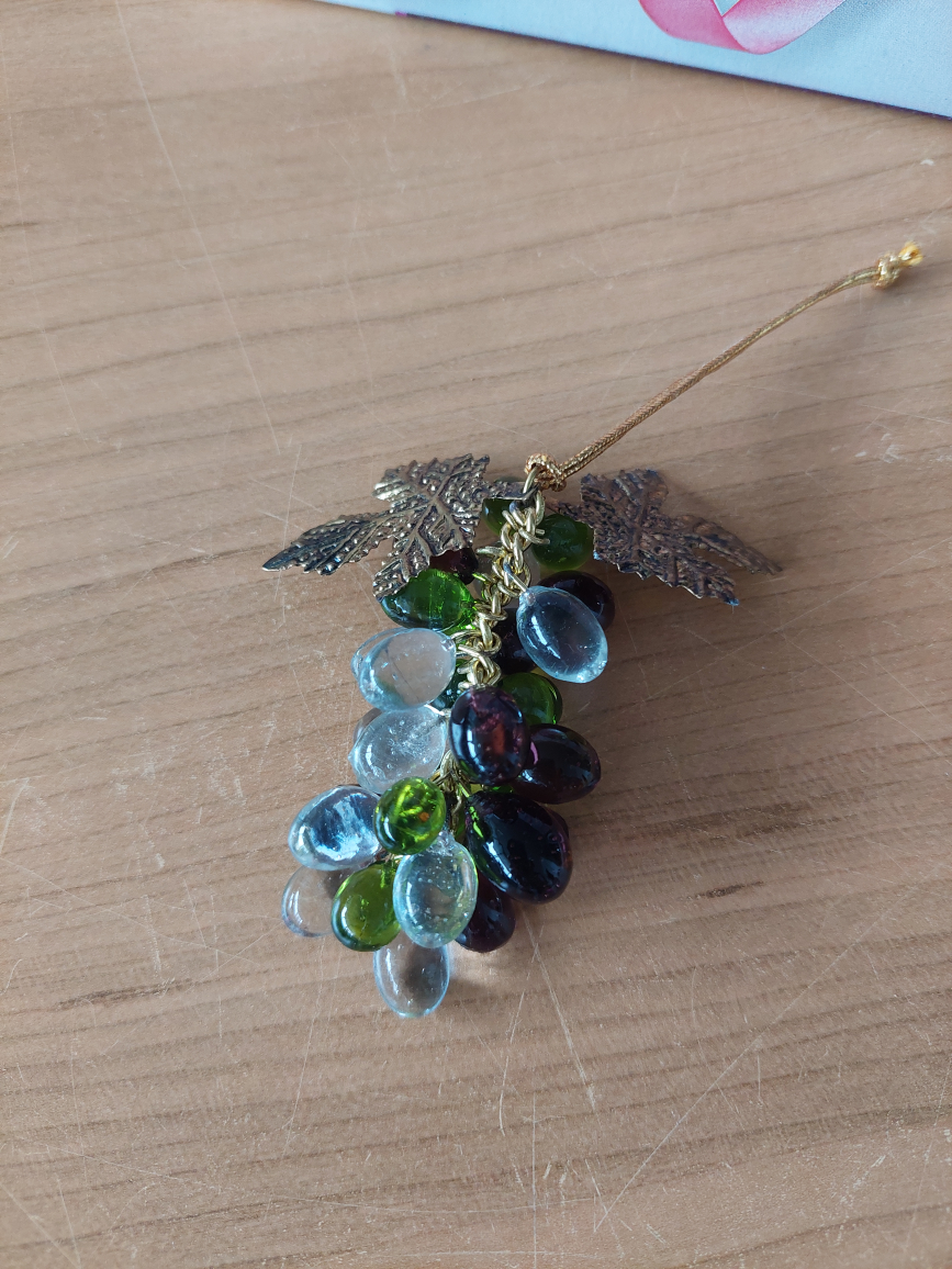 Vintage glass grapes ornament home decor - photo 2