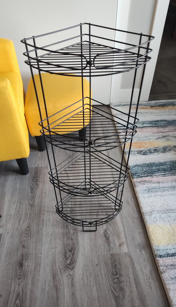 Home Decor Black Corner Shelf