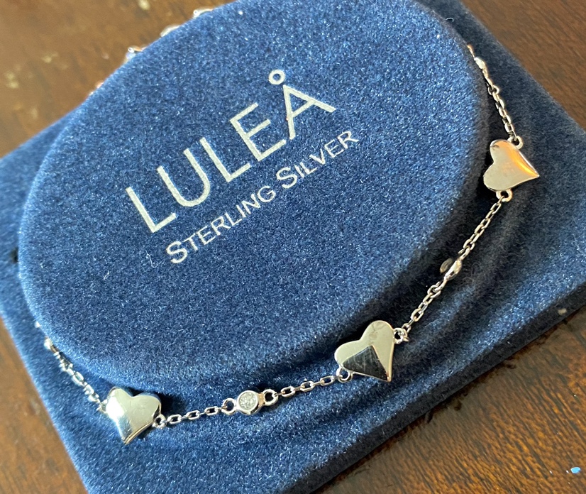 Lulea 925 Sterling Silver Heart Bracelet NEW image indicator(3)
