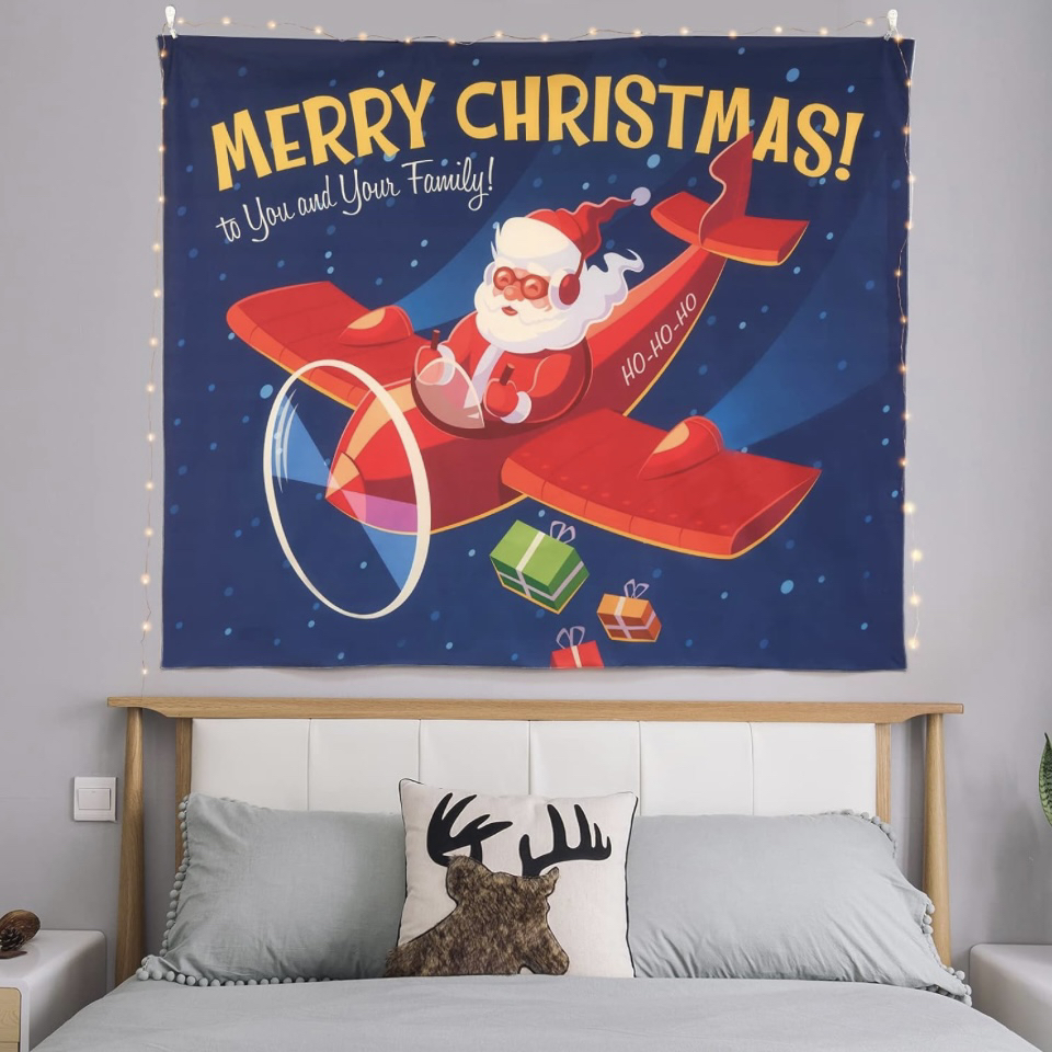 Christmas Tapestry Wall Hanging, 59 x 50 Inch image indicator(6)