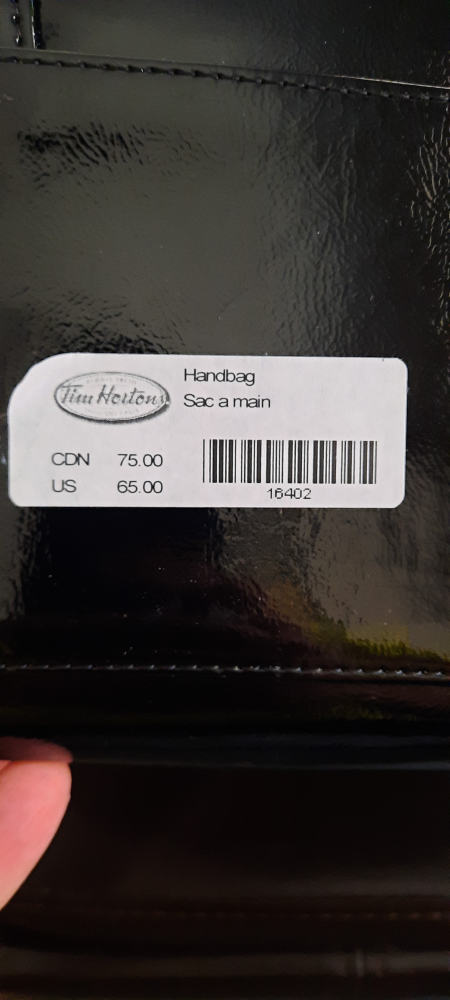 Like New Black Pleather Jeanie Lottie Tim Hortons Purse image indicator(5)