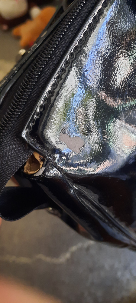 Like New Black Pleather Jeanie Lottie Tim Hortons Purse image indicator(6)