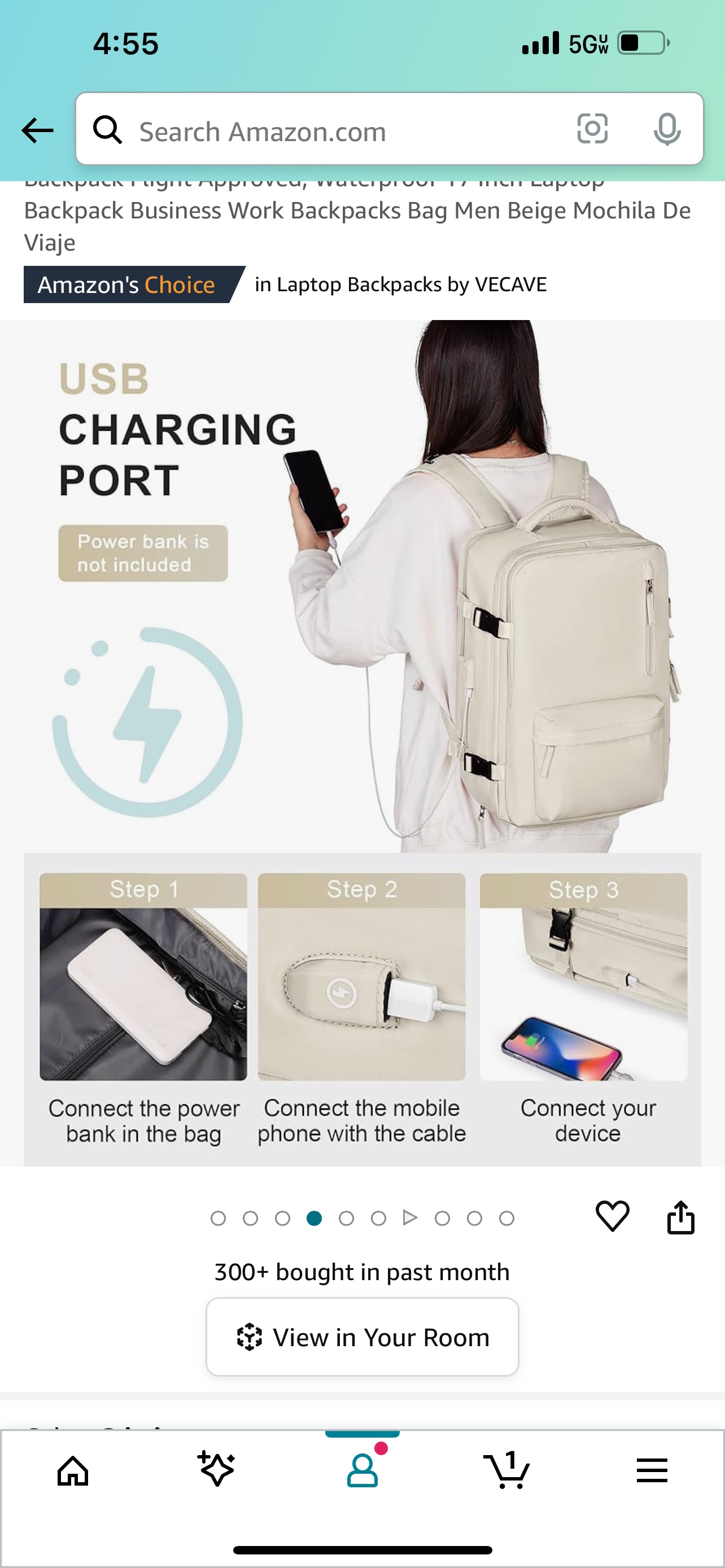 Brand new beige travel backpack - photo 3