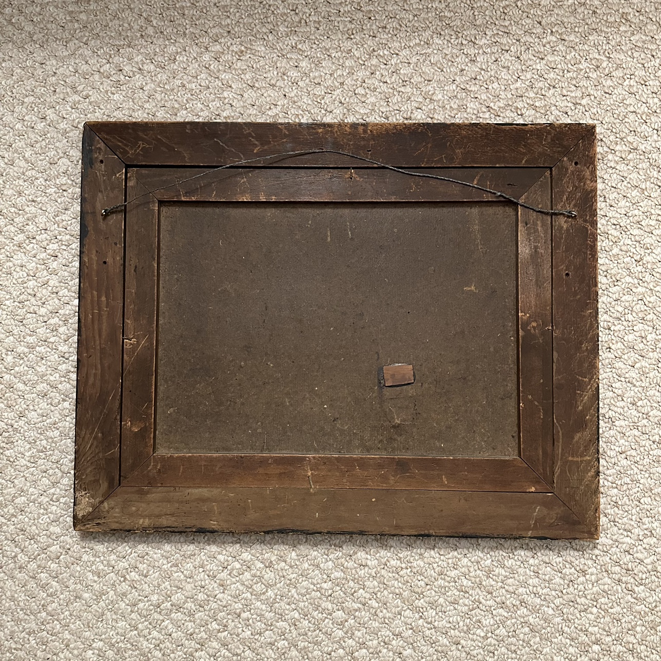 Antique hand embellished print (oil paints) image indicator(4)