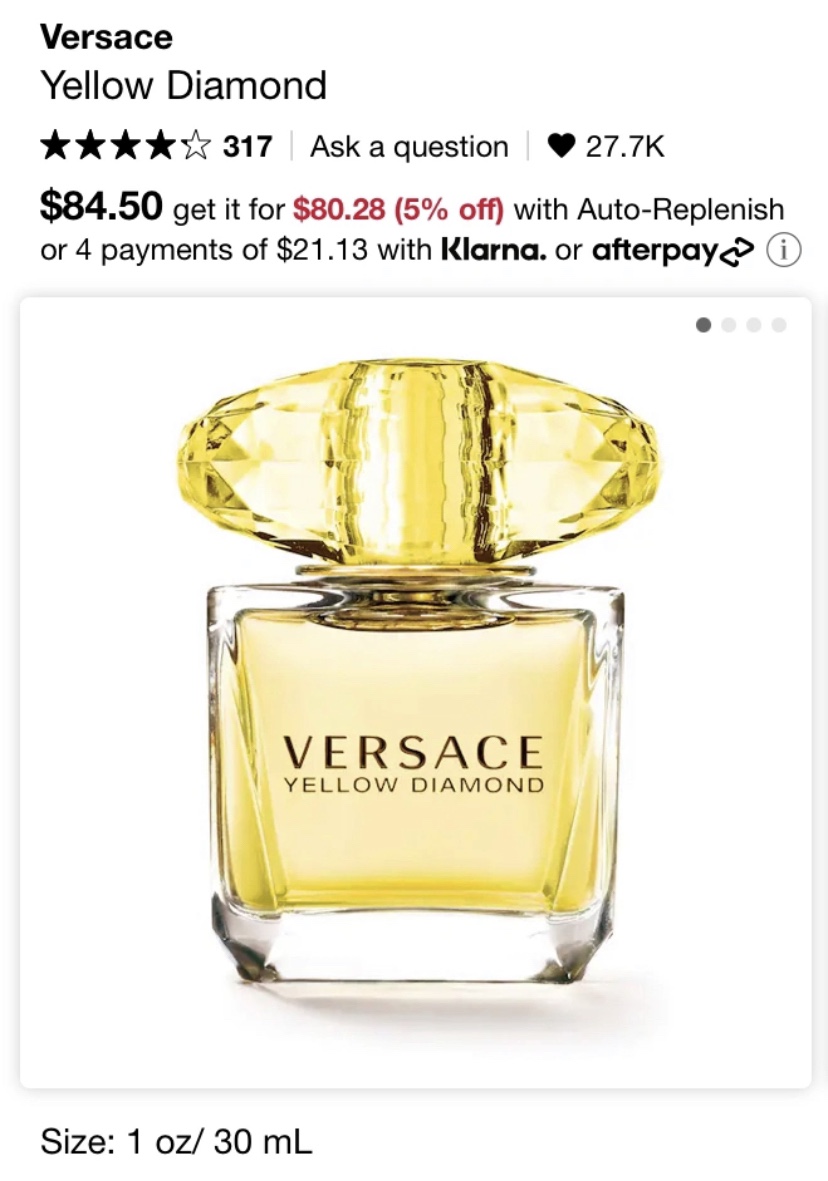 versace yellow diamond perfume size 30ml USED ONCE image indicator(2)