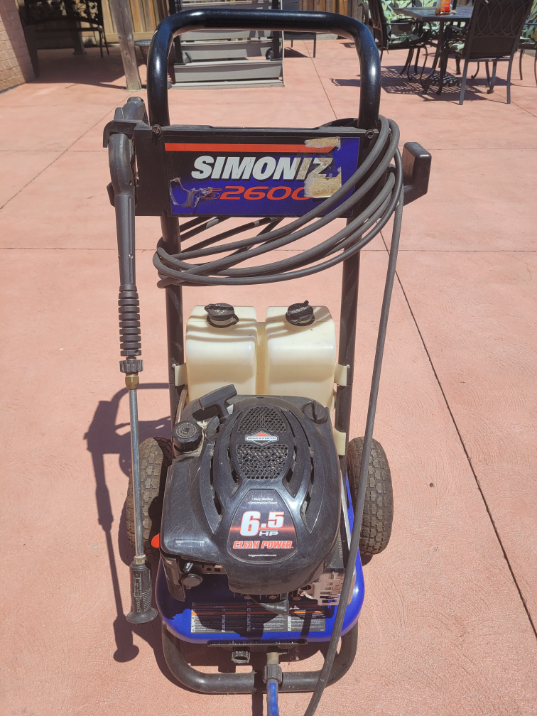 Simoniz 2600 gas power washer