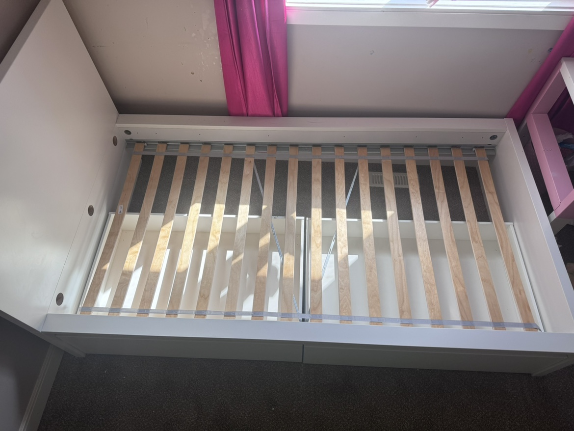 IKEA MALM High bed frame/2 storage boxes, white, Twin - photo 4