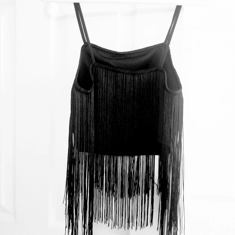 Sexy Cami with Fringes, Jet Black Crop Top XS, NWT image indicator(7)