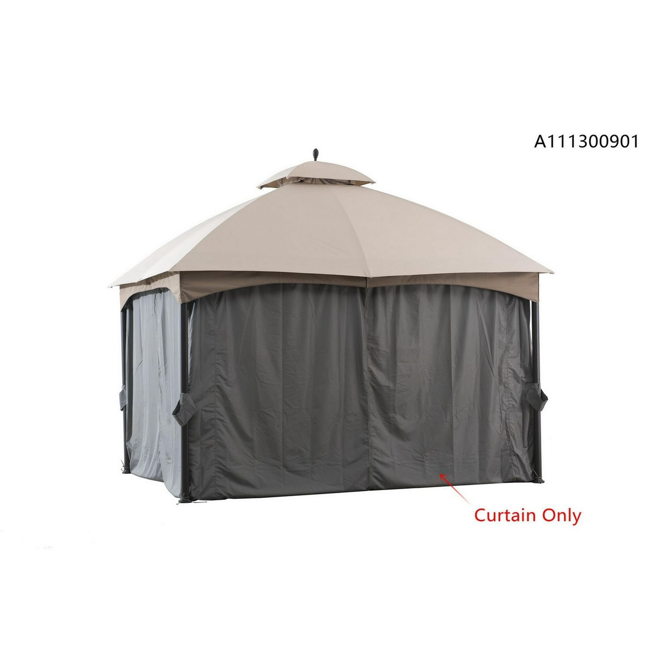 Brandnew 10 ft. x 12 ft. Fabric Top Gazebo Replacement Curtain image indicator(2)