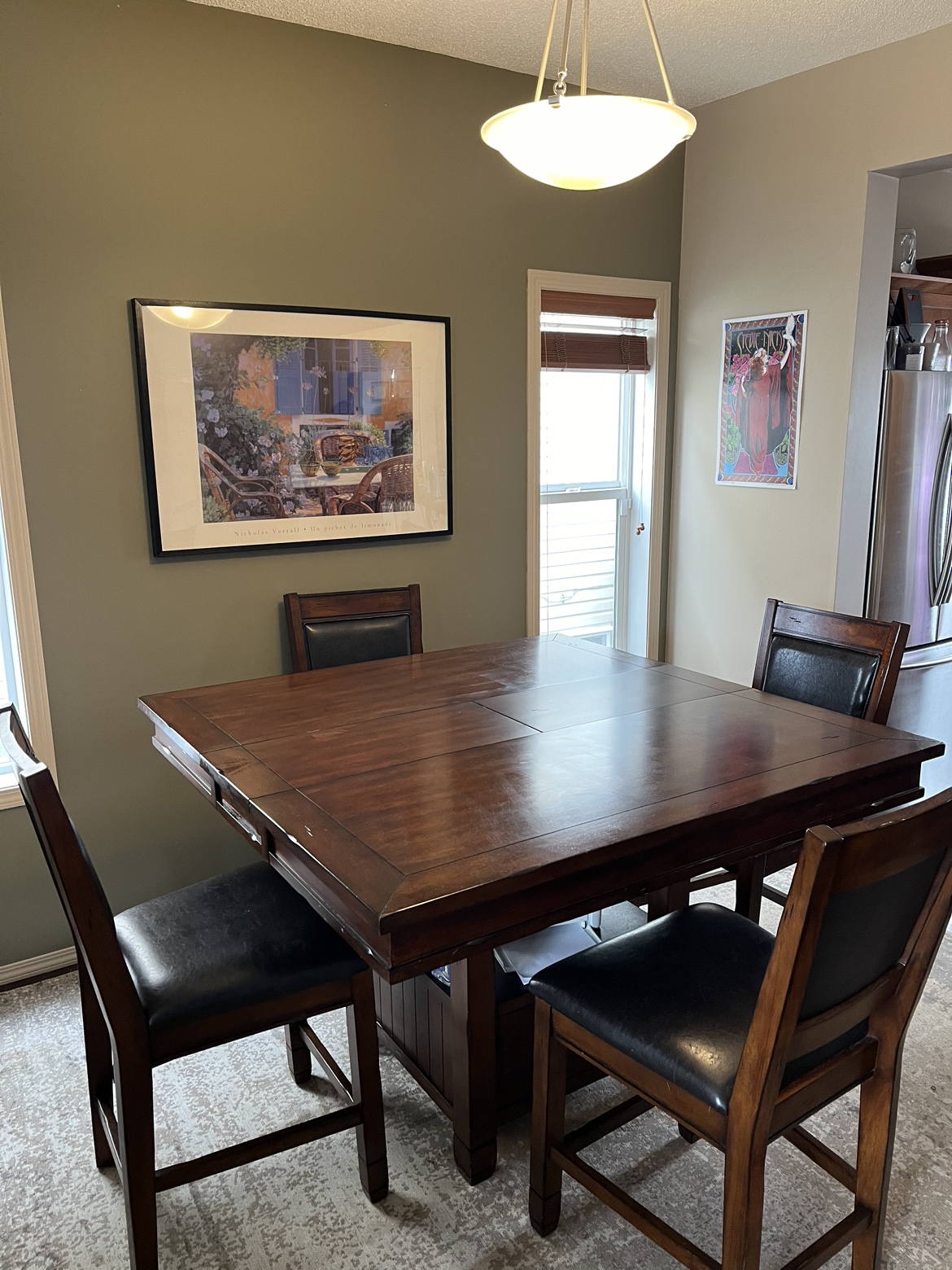Extendable dining room table with 6 chairs - photo 2