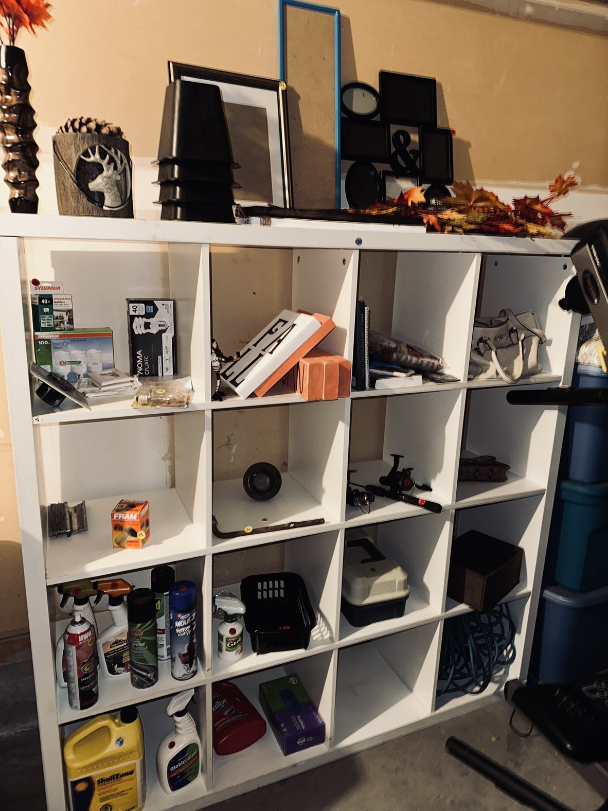 White cubed shelving unit**MOVING MAY 29 pick up on or before* - photo 3
