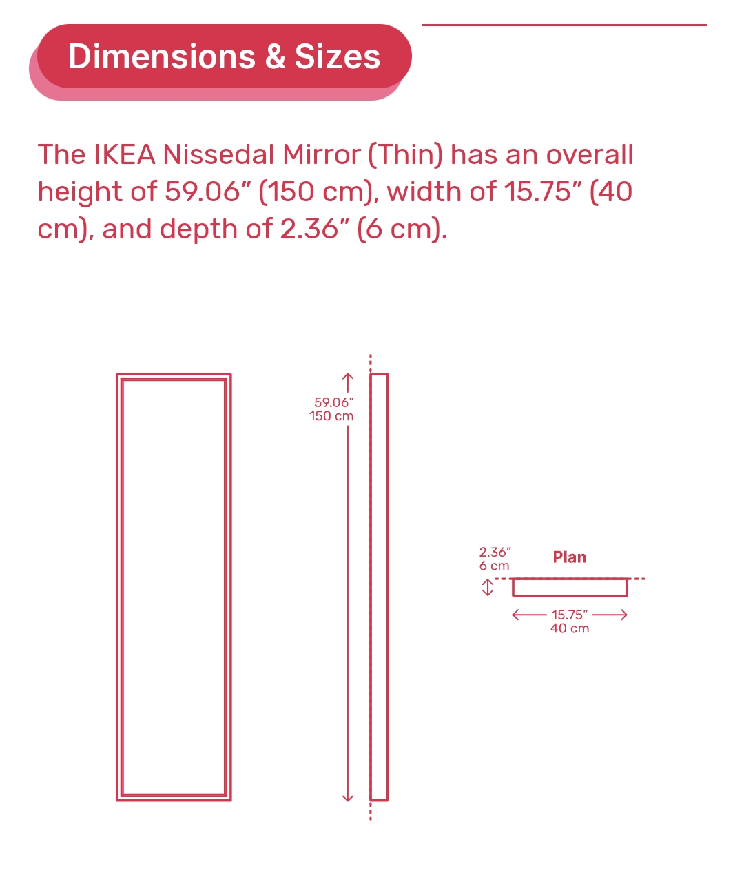 Nissedal Ikea Mirror - photo 4