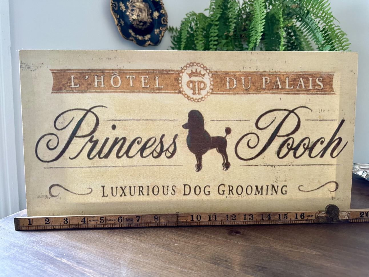 Sweet Princess Pooch French Style Dog Grooming Canvas Art🧡 thumbnail