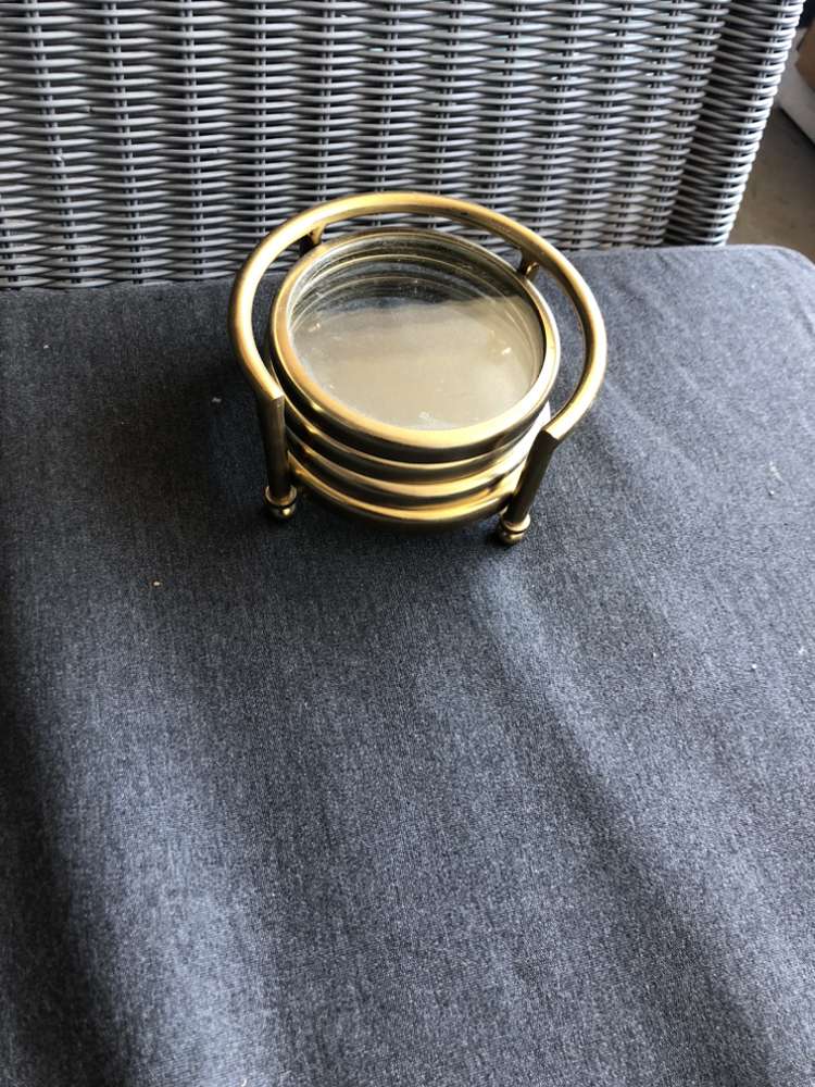 Brass and Glass Coasters