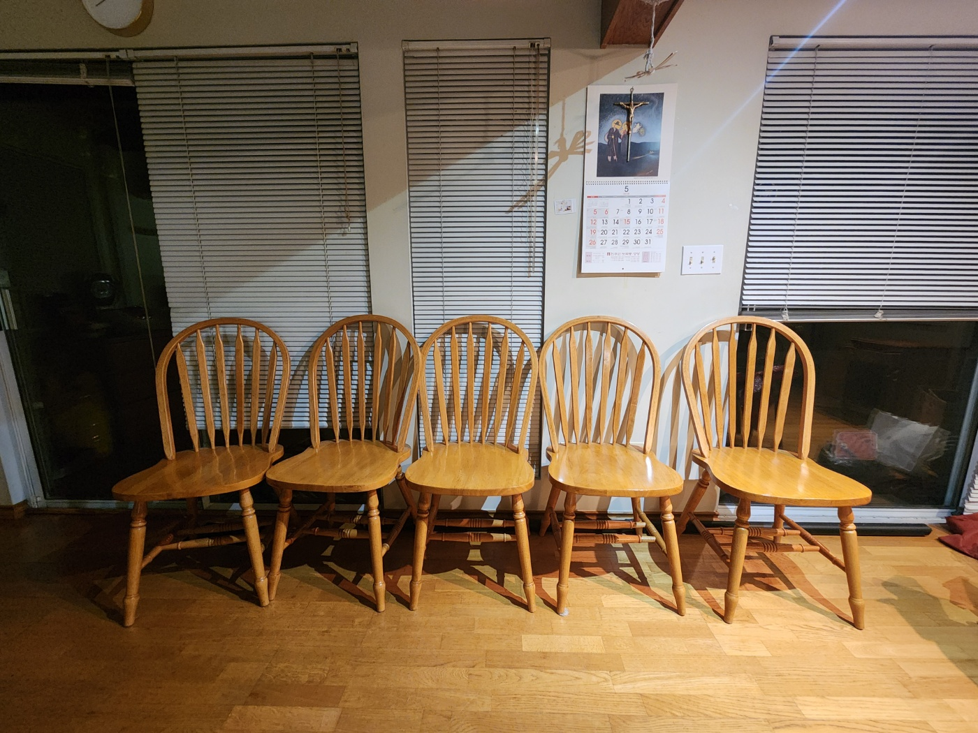 wooden table chair x6 - photo 2