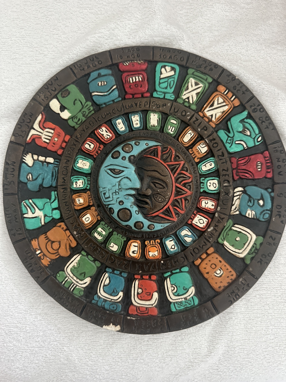 Mayan Zodiac Plaque- original