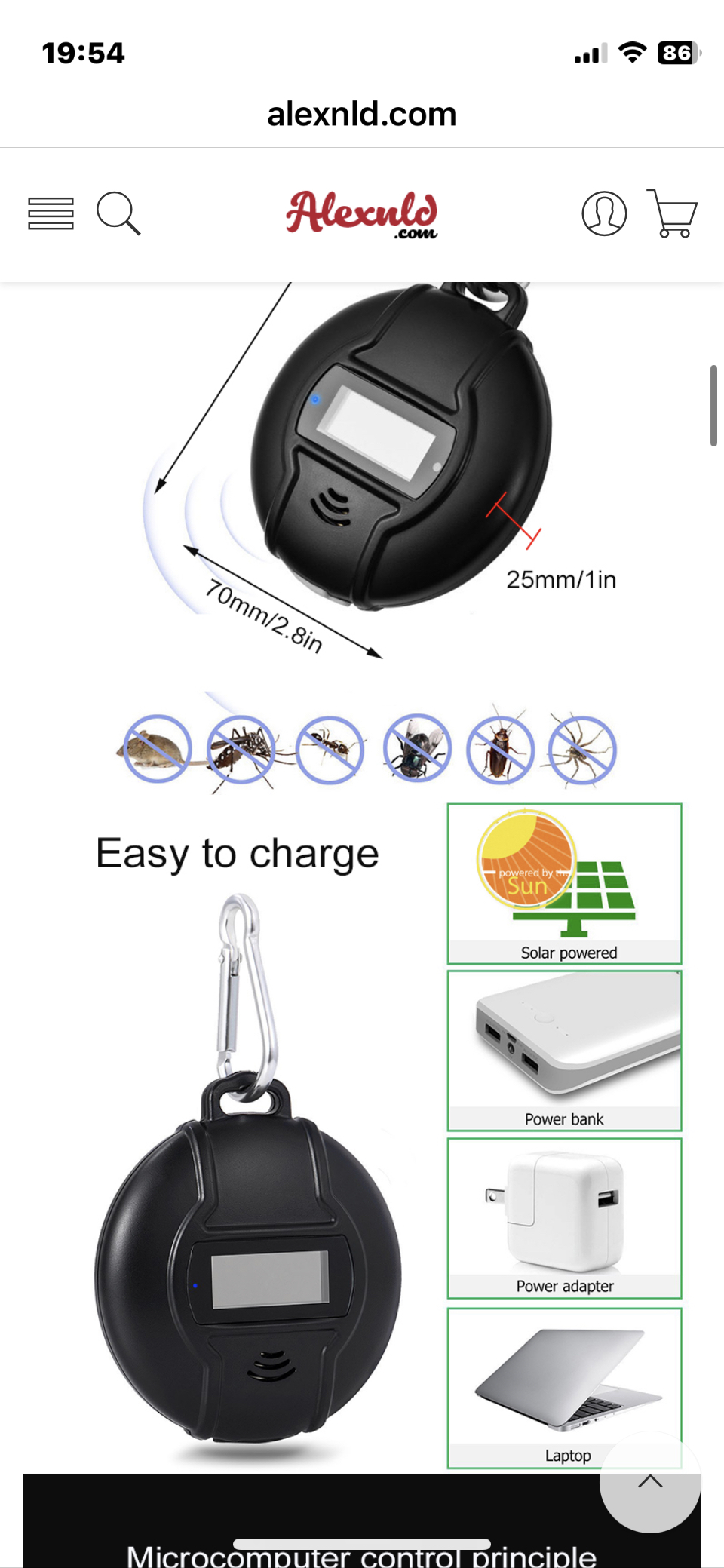 Solar powered mouse repeller portable compass ultrasonic image indicator(10)