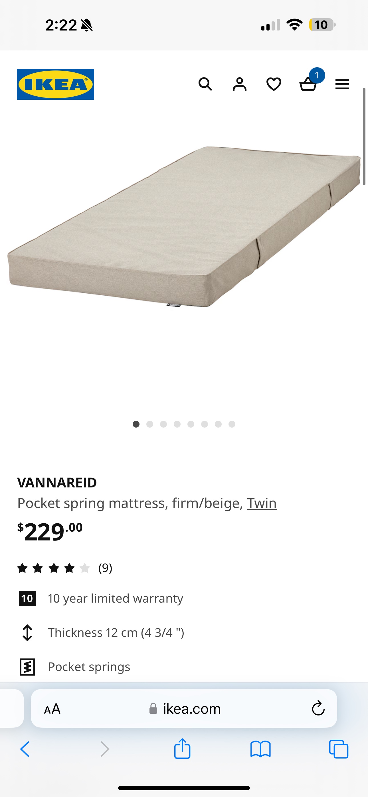 Twin Bed Mattress (Value 229$+Tx) - photo 3