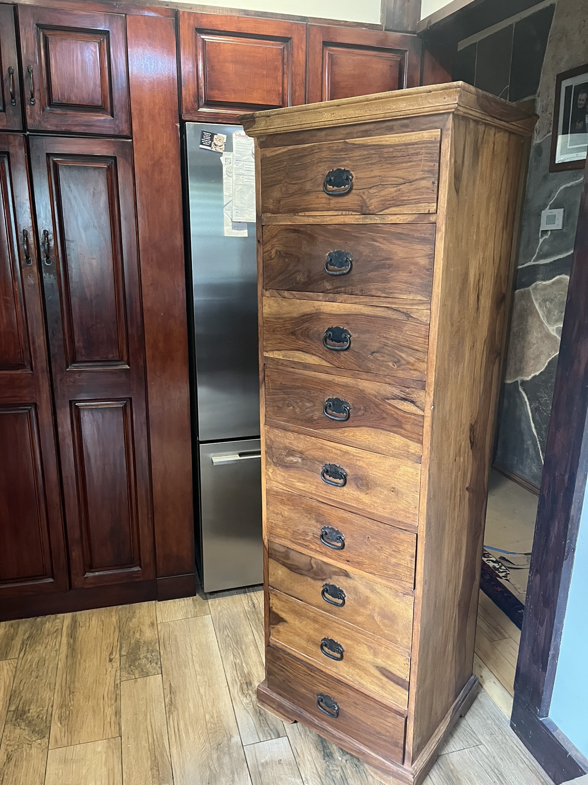 Solid teak acacia wood rustic dresser thumbnail