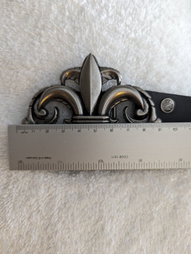 LEVI'S Black Leather Belt Buckle 32 - 28 waist image indicator(4)