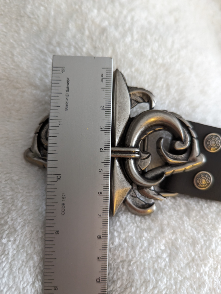 LEVI'S Black Leather Belt Buckle 32 - 28 waist image indicator(5)