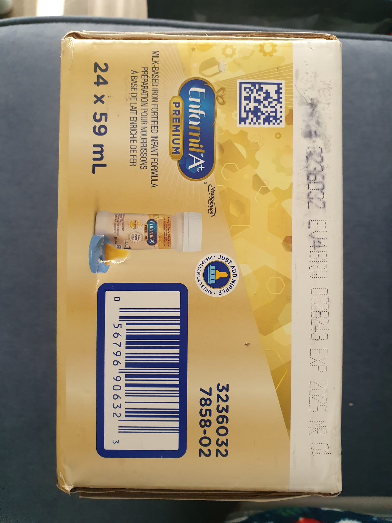 Enfamil A+ 24x59(unopened)+ 3 x237(free)bottles liquid formula