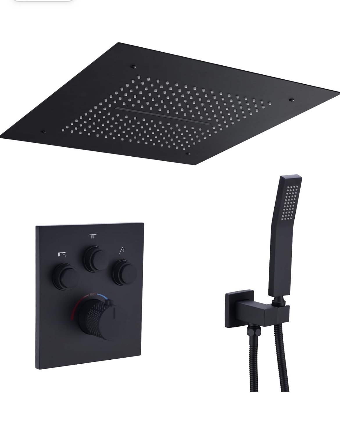 TRUSTMI Shower System with Push Button Diverter Valve