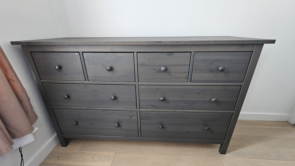 Hemnes 8-Drawer Dresser, Dark Gray, 63x37 3/4 "