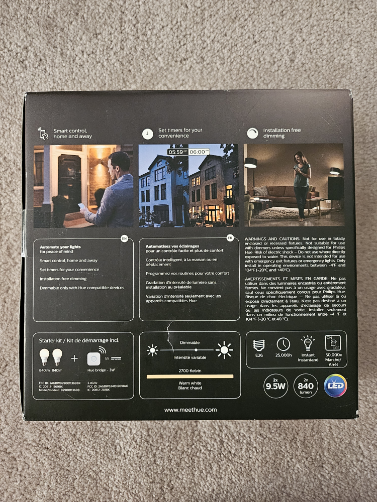 Philips Hue bulb starter kit, brand new sealed image indicator(2)