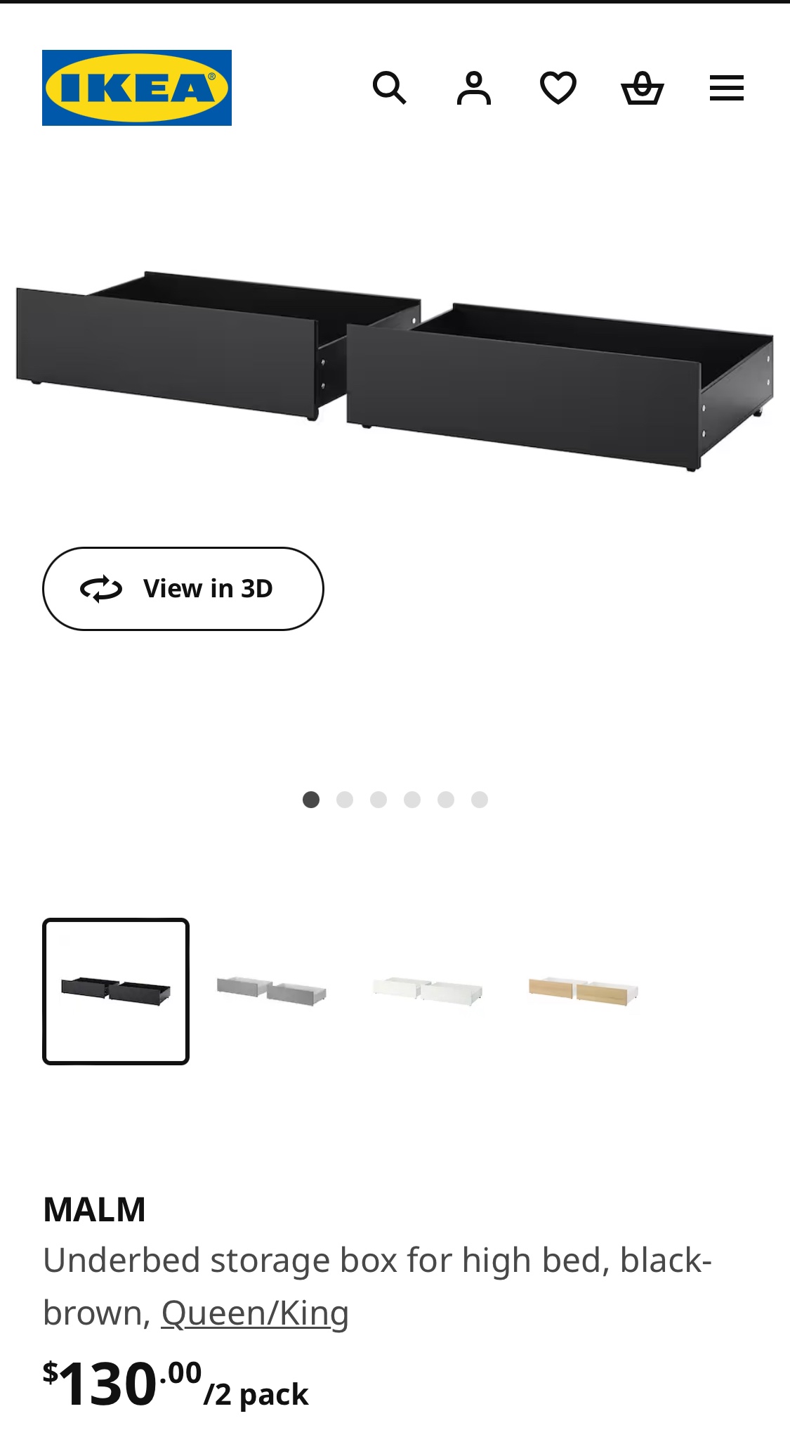 IKEA Malm Sliding Drawers x 4 thumbnail