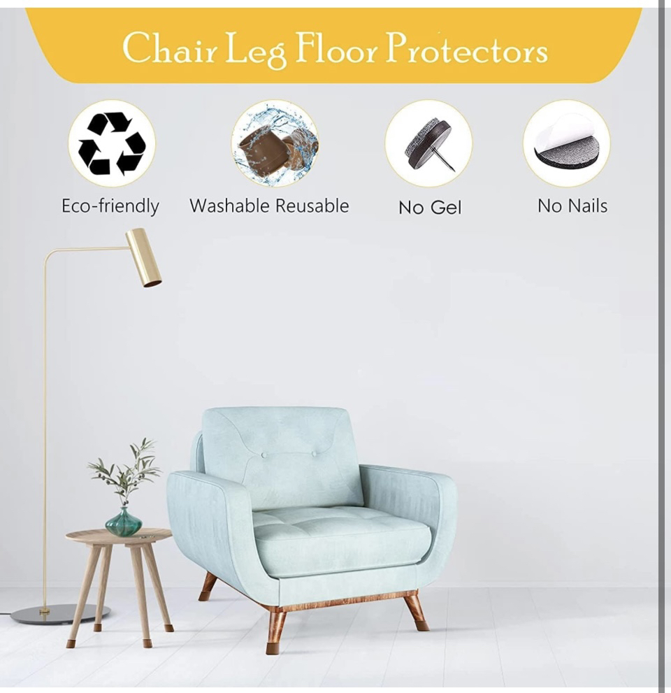 Chair Leg Floor Protectors, Adoric Life 16PCS Chair Leg Pads image indicator(7)