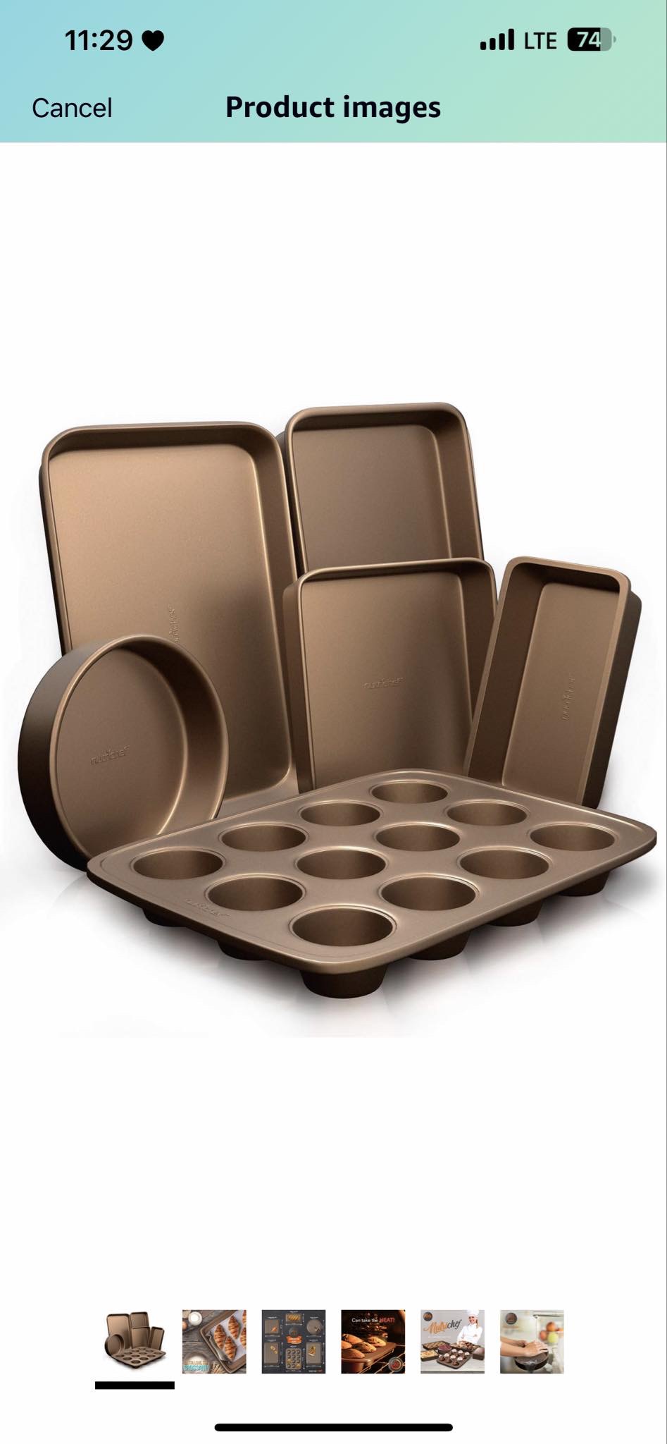 NutriChef 6pcs nonstick bakeware set #473 image indicator(2)