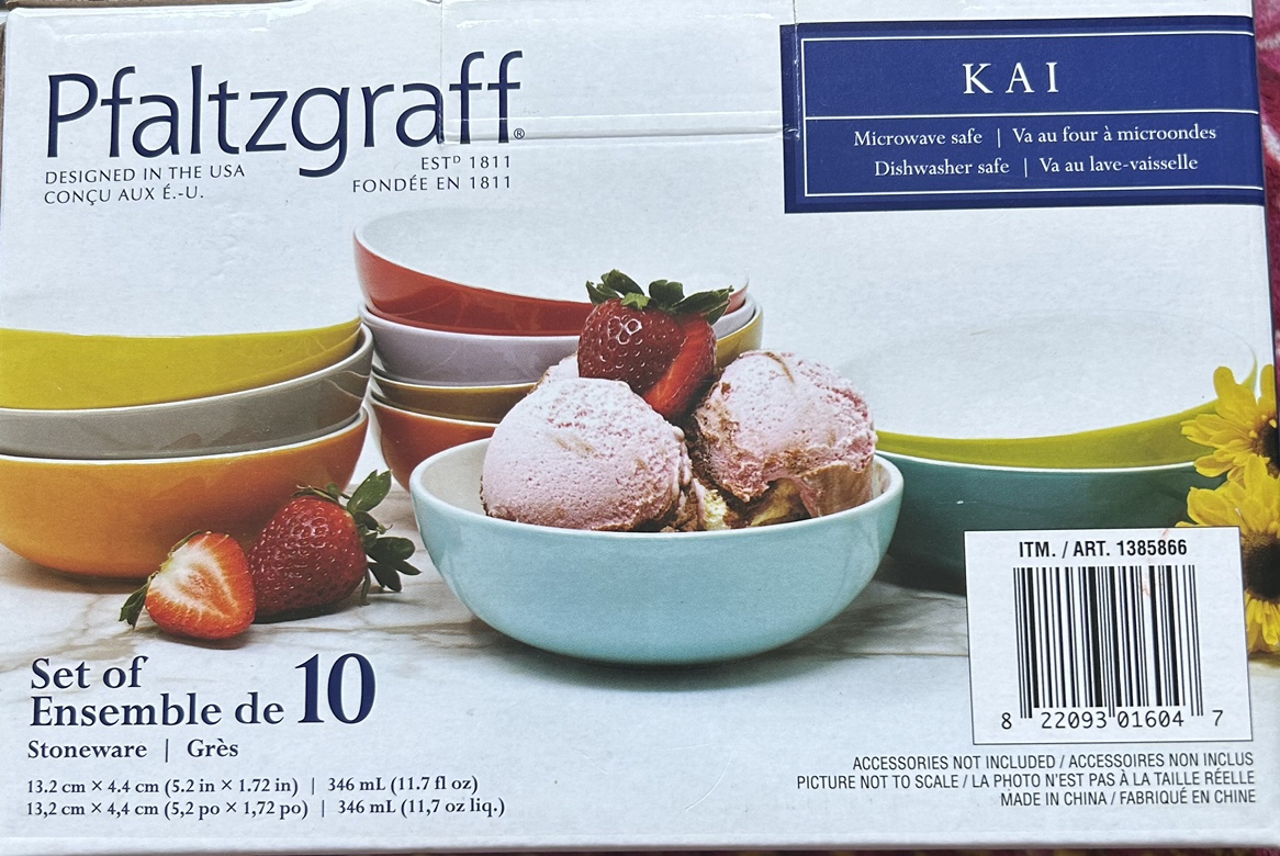 New Pfaltzgraff Set of 10 Stoneware Bowls