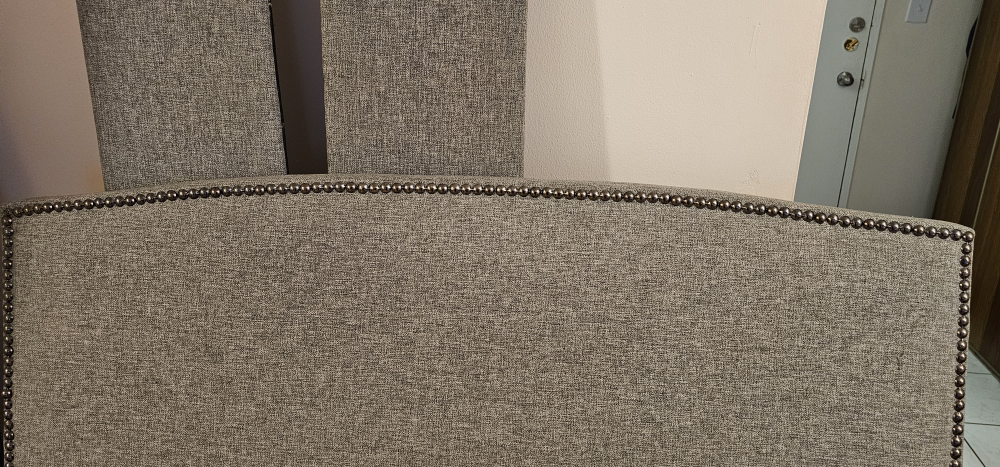 Used grey platform bed in very good condition