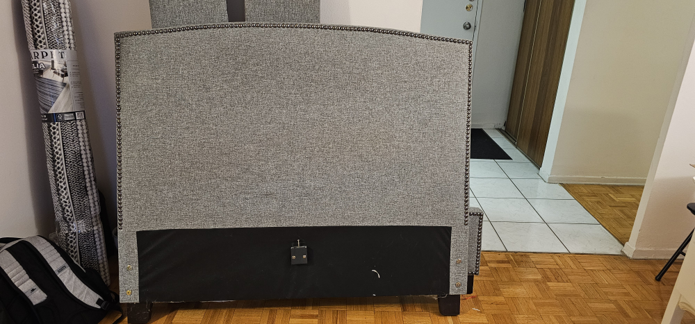 Used grey platform bed in very good condition - photo 3