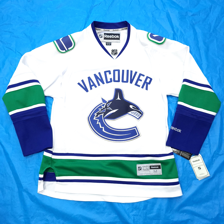 Vancouver Canucks Replica White Jersey Reebok Mens Medium thumbnail