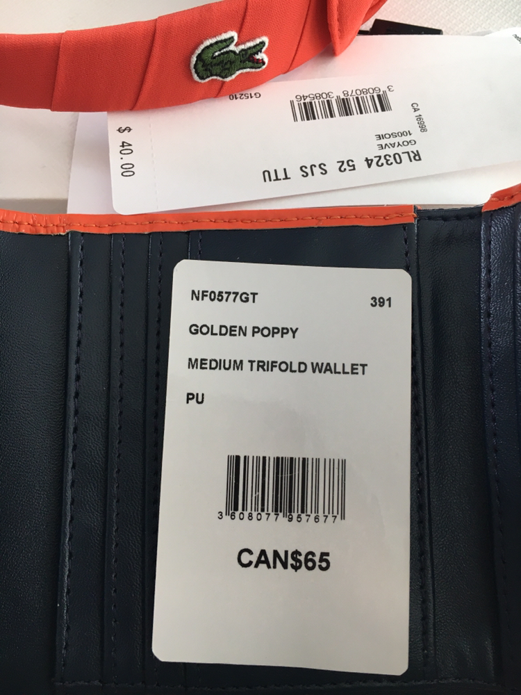 *NEW* LACOSTE Wallet/Card Holder + Headband Set image indicator(5)