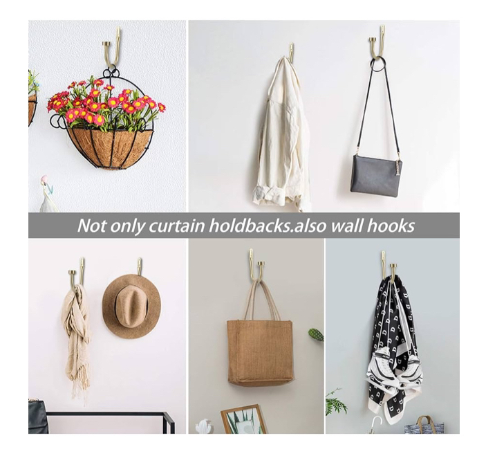 Drapery Holdback / wall hooks / brass - photo 2