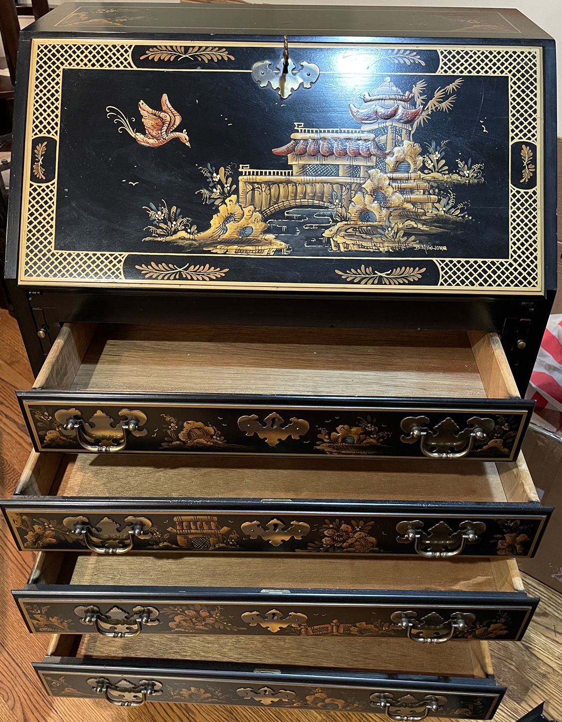 Maddox Chinoiserie Black Desk 🥕🥕🥕 - photo 2