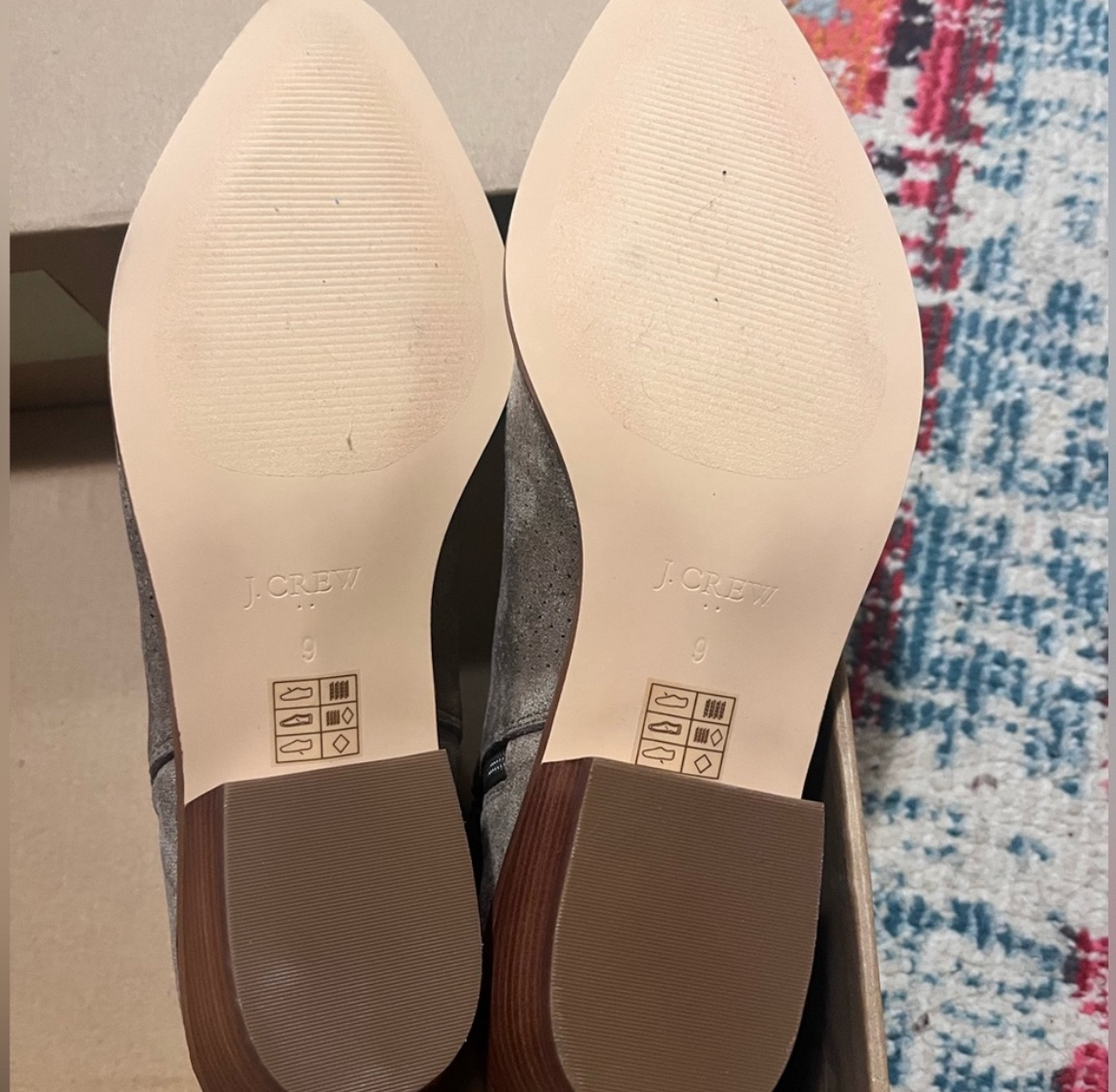 J. Crew Taupe Microsuede Ankle Boots BRAND NEW Women's US 9 image indicator(2)