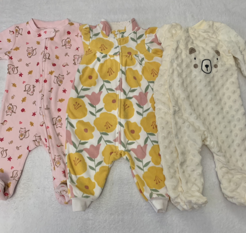 Baby Girl Sleepers 3-6 Months thumbnail