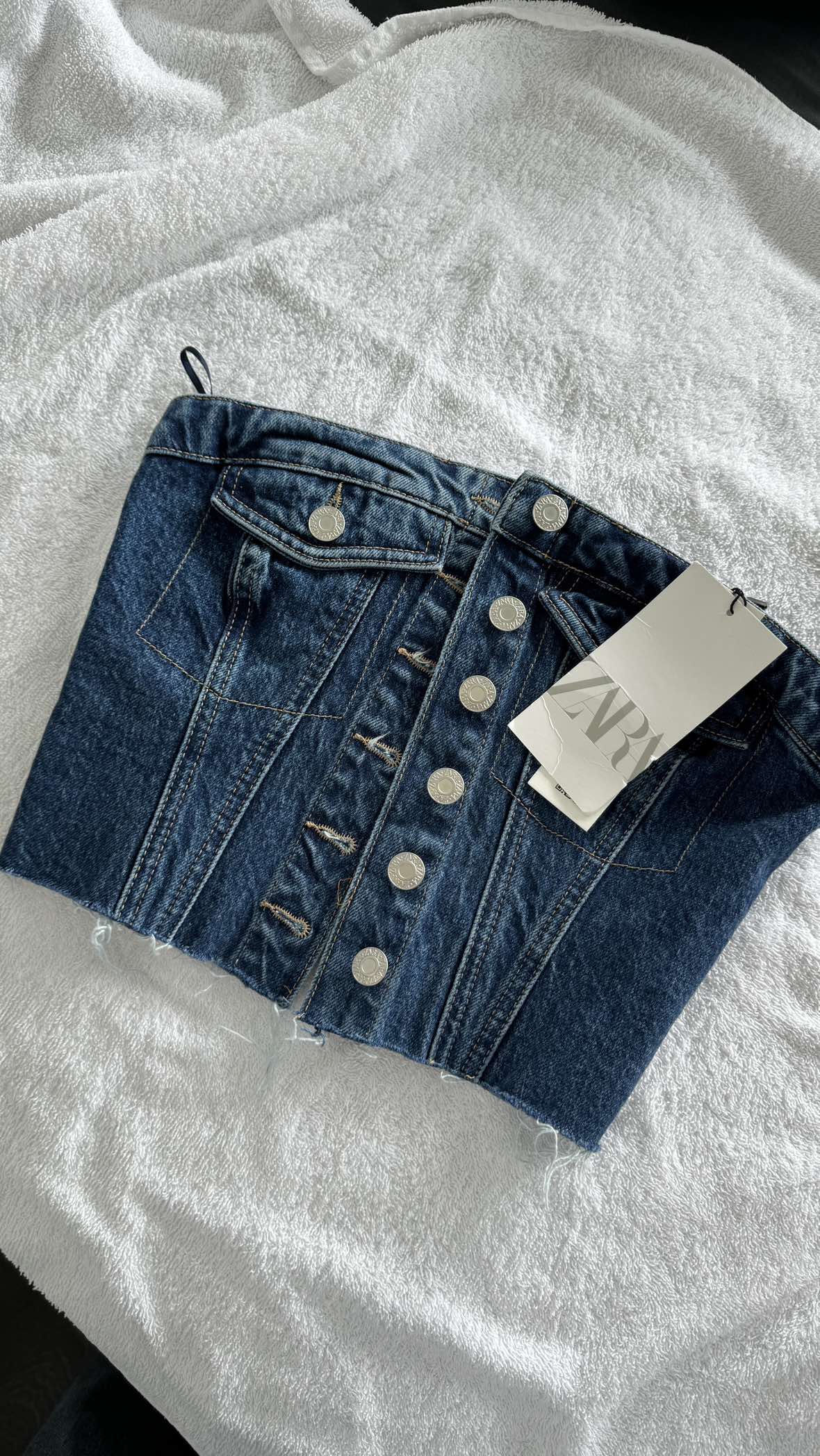 New Tagged ZARA Woman Corset DENIM - photo 3