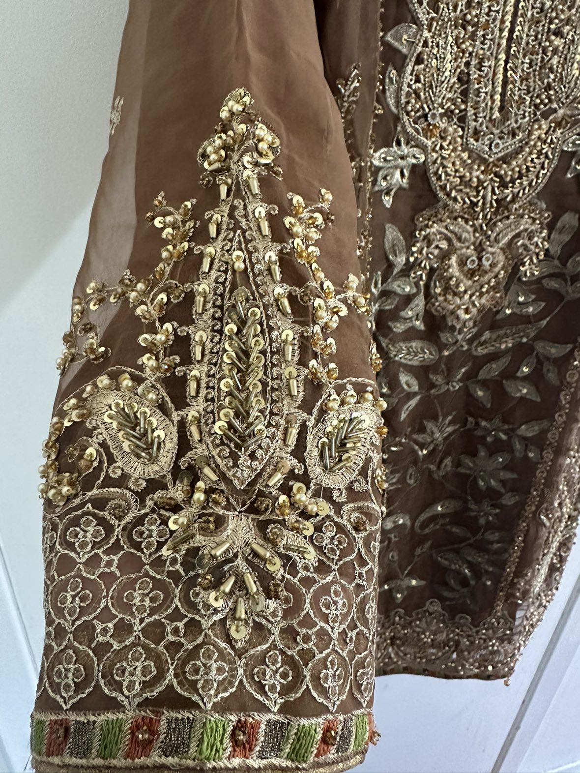 South Asian formal 3 piece outfit with gold detailing - photo 3