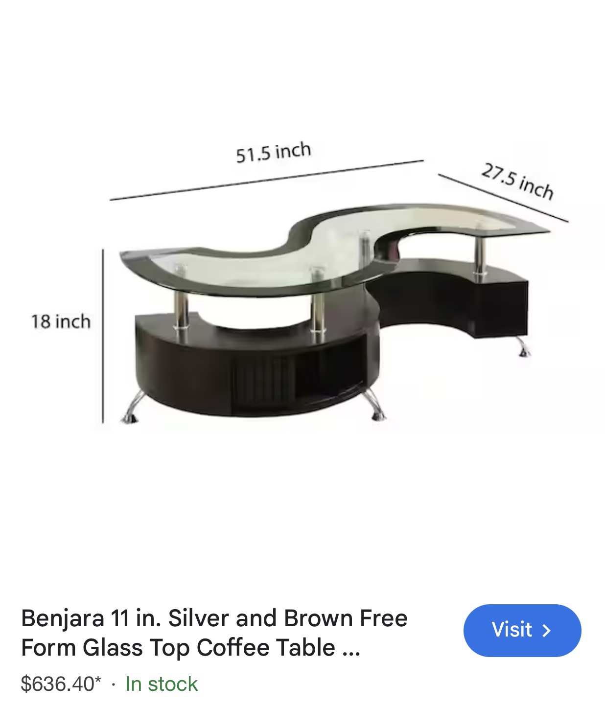 Glass Top Coffee Table#Move Out Sale image indicator(3)